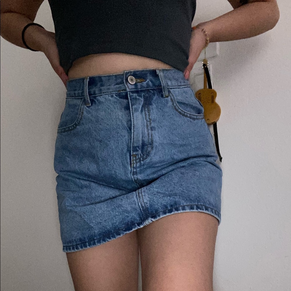 juliette denim mini skirt